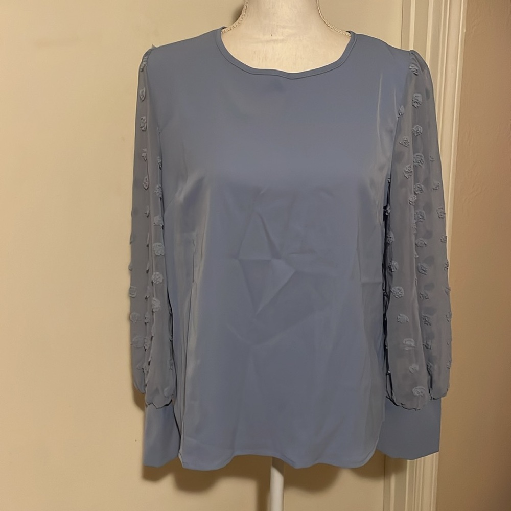 “SHEIN” Textured Sleeve Blouse!